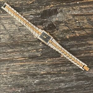 Elegant Black Dial Two-Tone Women's Watch